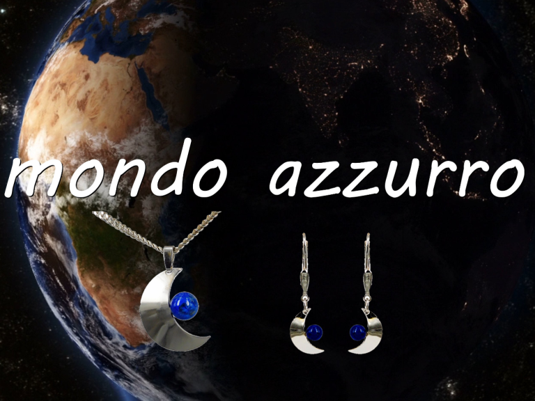 Mondo azzurro Schmuckserie ... made in schwangau Mondo azzurro Schmuckserie aus 925er Sterling Silber und Lapislazuzli Kugeln