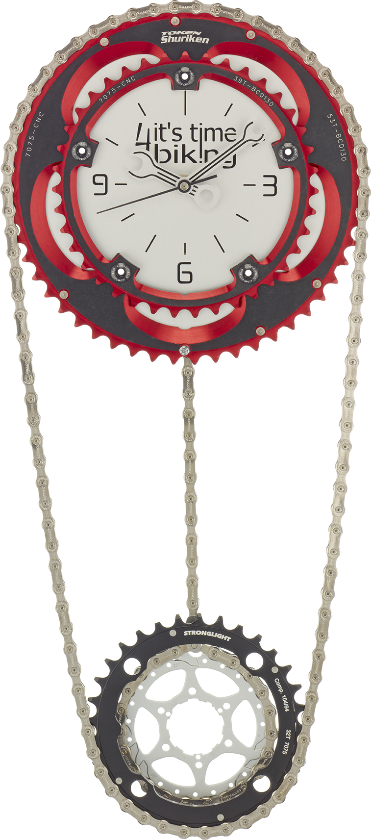 it's time 4 biking Pendelwanduhr ... made in schwangau Wanduhr mit Pendel "it's time 4 biking"